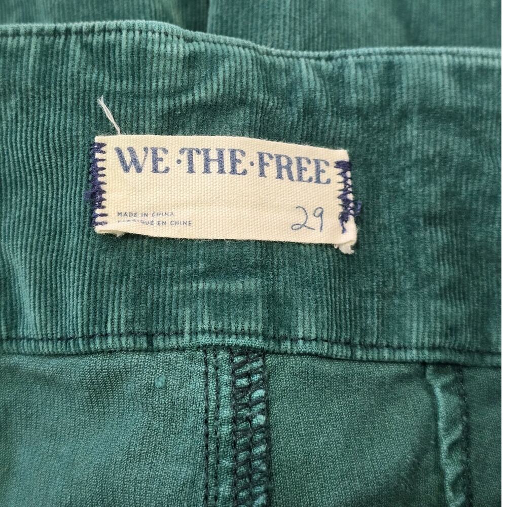 Free People We The Free Jayde Flare Corduroy Pants Green 29 - Picture 5 of 6